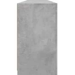 vidaXL Aparador con luces LED gris hormigón 283x37x67 cm Gris hormigón New