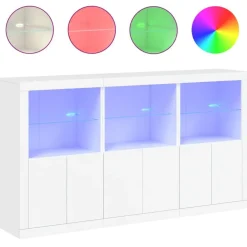 vidaXL Armarios Y Almacenamiento-Aparador con luces LED 181,5x37x100 cm