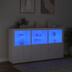 vidaXL Armarios Y Almacenamiento-Aparador con luces LED 181,5x37x100 cm