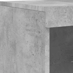 vidaXL Aparador con luz LED 3 pzas madera de ingeniería gris hormigón Gris hormig&oacute;n Online