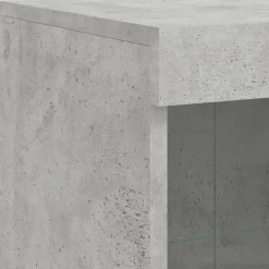 vidaXL Aparador con luz LED 3 pzas madera de ingeniería gris hormigón Gris hormig&oacute;n Online