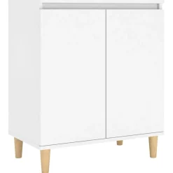 vidaXL Aparador con patas madera contrachapada 60x35x70 cm Blanco New
