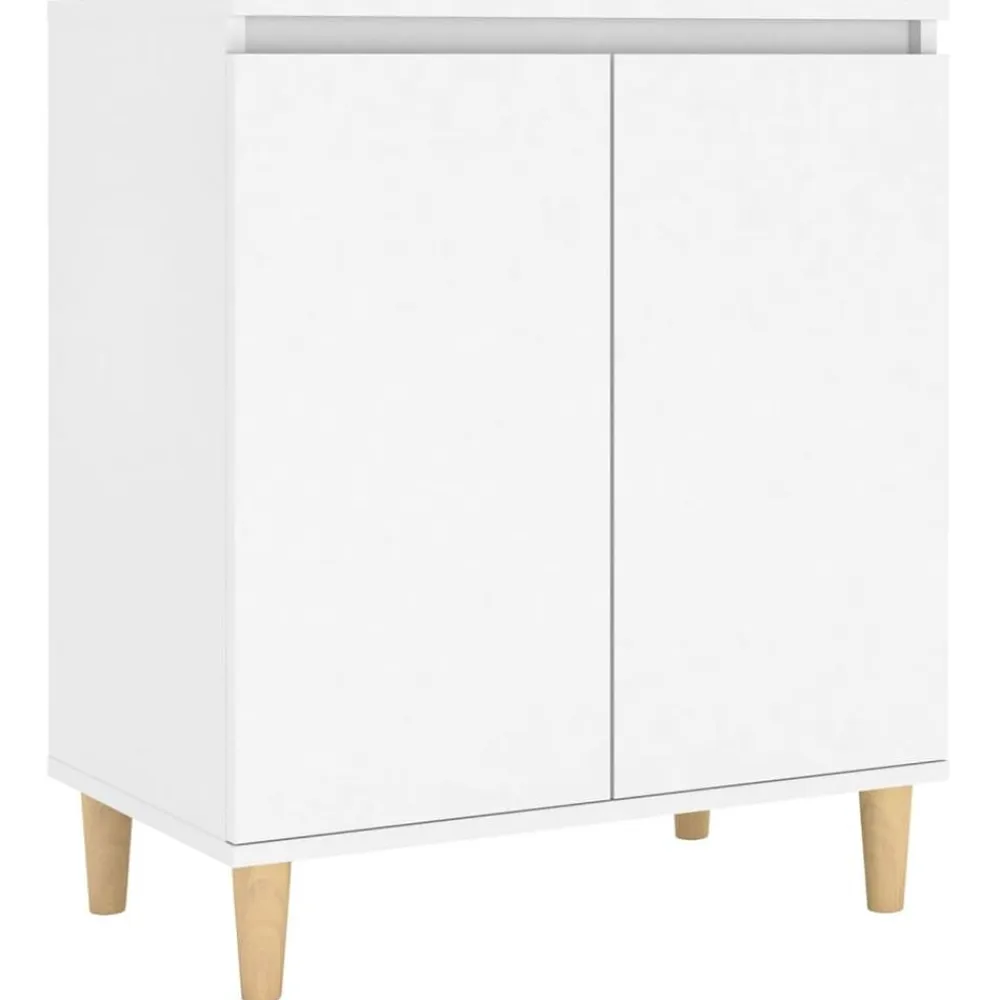 vidaXL Aparador con patas madera contrachapada 60x35x70 cm Blanco New