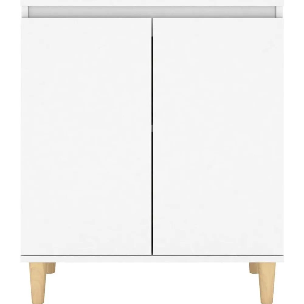 vidaXL Aparador con patas madera contrachapada 60x35x70 cm Blanco New