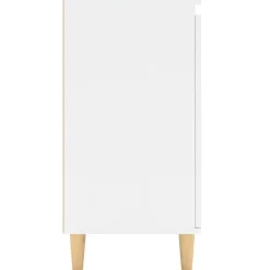 vidaXL Aparador con patas madera contrachapada 60x35x70 cm Blanco New