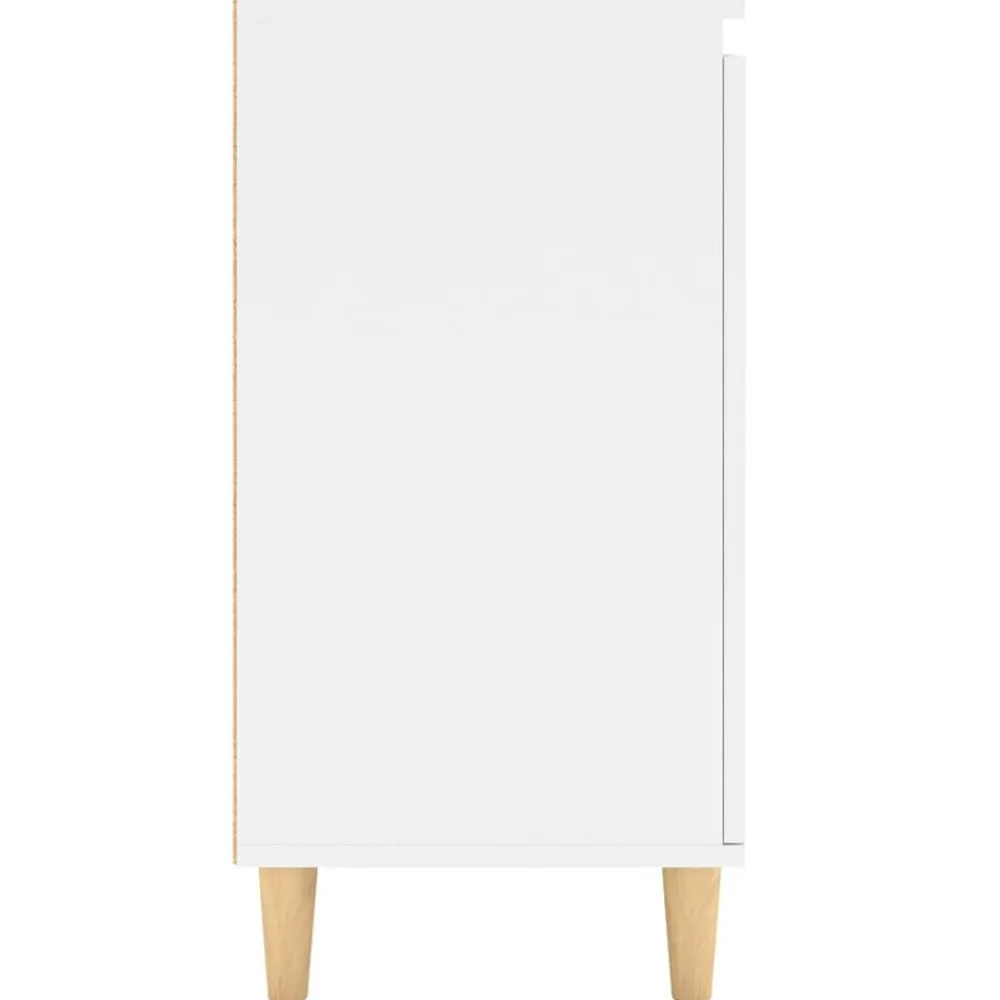 vidaXL Aparador con patas madera contrachapada 60x35x70 cm Blanco New