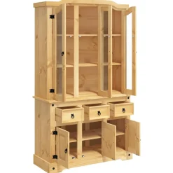 vidaXL Armarios Y Almacenamiento-Aparador Corona madera maciza pino mexicano 112x43x196 cm