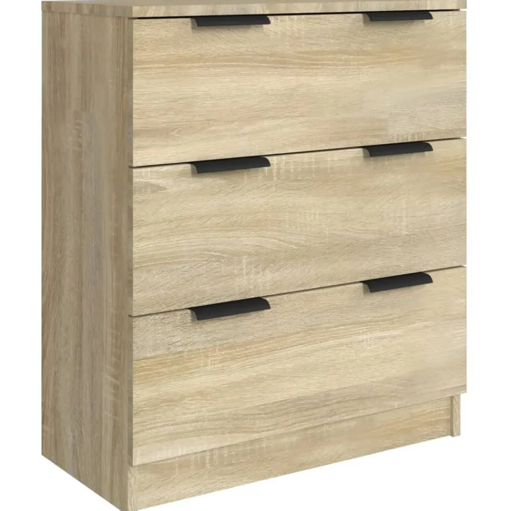 vidaXL Aparador de 3 piezas madera contrachapada color Roble Sonoma Outlet