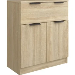 vidaXL Aparador de 3 piezas madera contrachapada color Roble Sonoma Outlet