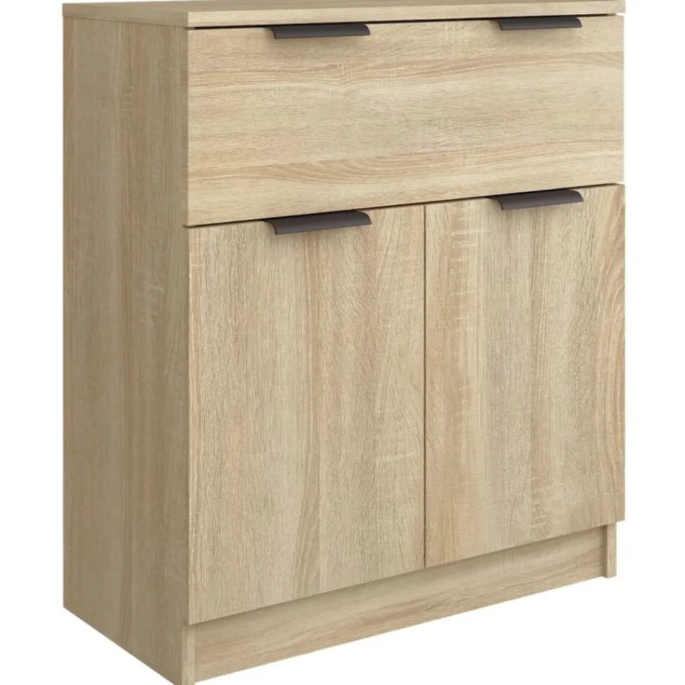 vidaXL Aparador de 3 piezas madera contrachapada color Roble Sonoma Outlet