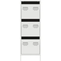 vidaXL Aparador de acero 39x35x103,5 cm Blanco Discount