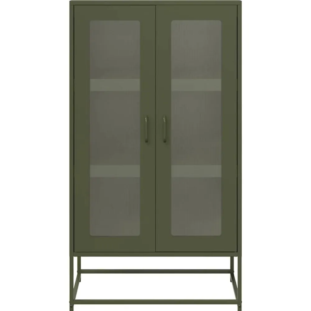 vidaXL Armarios Y Almacenamiento-Aparador de acero 68x39x123 cm