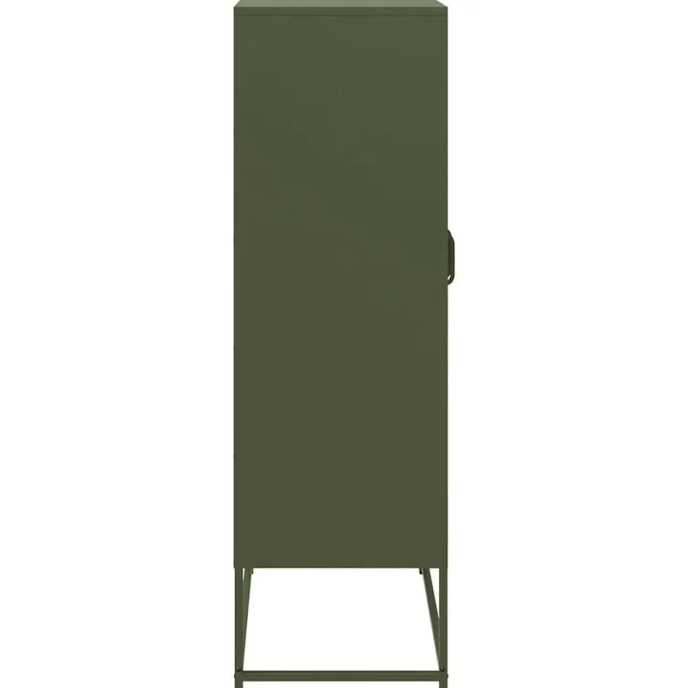 vidaXL Armarios Y Almacenamiento-Aparador de acero 68x39x123 cm