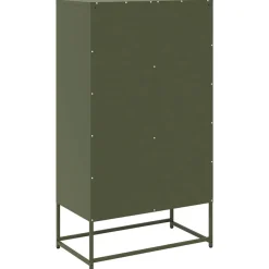 vidaXL Armarios Y Almacenamiento-Aparador de acero 68x39x123 cm