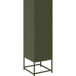 vidaXL Aparador de acero laminado en frío 36x39x123 cm Verde oliva Hot