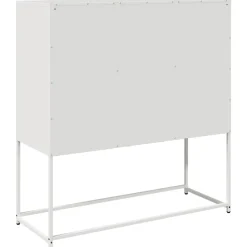 vidaXL Armarios Y Almacenamiento-Aparador de acero laminado en frío 100,5x39x107 cm