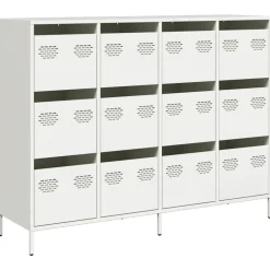 vidaXL Armarios Y Almacenamiento-Aparador de acero laminado en frío 135x39x103,5 cm