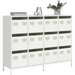 vidaXL Armarios Y Almacenamiento-Aparador de acero laminado en frío 135x39x103,5 cm
