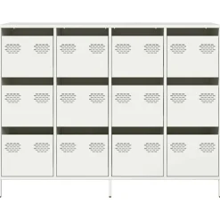 vidaXL Armarios Y Almacenamiento-Aparador de acero laminado en frío 135x39x103,5 cm