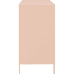 vidaXL Aparador de acero laminado en frío 135x39x73,5 cm Rosa