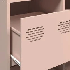 vidaXL Aparador de acero laminado en frío 135x39x73,5 cm Rosa