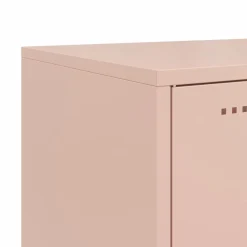 vidaXL Aparador de acero laminado en frío 100,5x39x107 cm Rosa Clearance