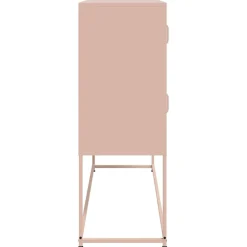 vidaXL Aparador de acero laminado en frío 100,5x39x107 cm Rosa Clearance