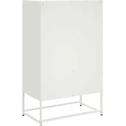 vidaXL Armarios Y Almacenamiento-Aparador de acero 68x39x111,5 cm