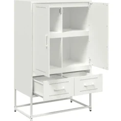 vidaXL Armarios Y Almacenamiento-Aparador de acero 68x39x111,5 cm