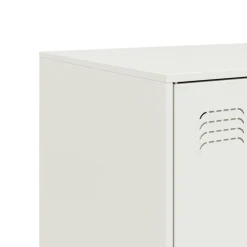 vidaXL Aparador de acero 99x39x73 cm Blanco Outlet