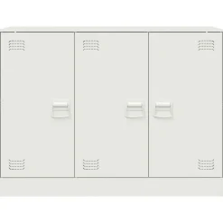 vidaXL Aparador de acero 99x39x73 cm Blanco Outlet