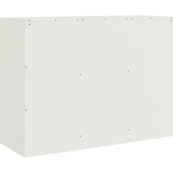 vidaXL Aparador de acero 99x39x73 cm Blanco Outlet