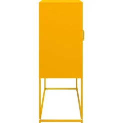 vidaXL Aparador de acero laminado en frío amarillo 100,5x39x107 cm Amarillo mostaza
