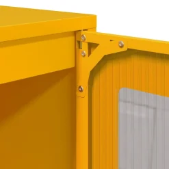 vidaXL Aparador de acero laminado en frío amarillo 100,5x39x107 cm Amarillo mostaza