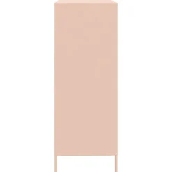 vidaXL Aparador de acero laminado en frío 135x39x103,5 cm Rosa Discount