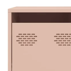 vidaXL Aparador de acero laminado en frío 135x39x103,5 cm Rosa Discount