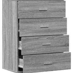 vidaXL Aparador de madera de ingeniería 60x39x80 cm Gris sonoma Online