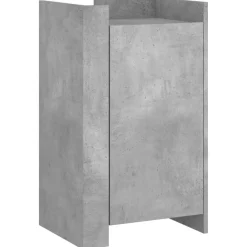 vidaXL Armarios Y Almacenamiento-Aparador de madera de ingeniería gris hormigón 45x35x75 cm