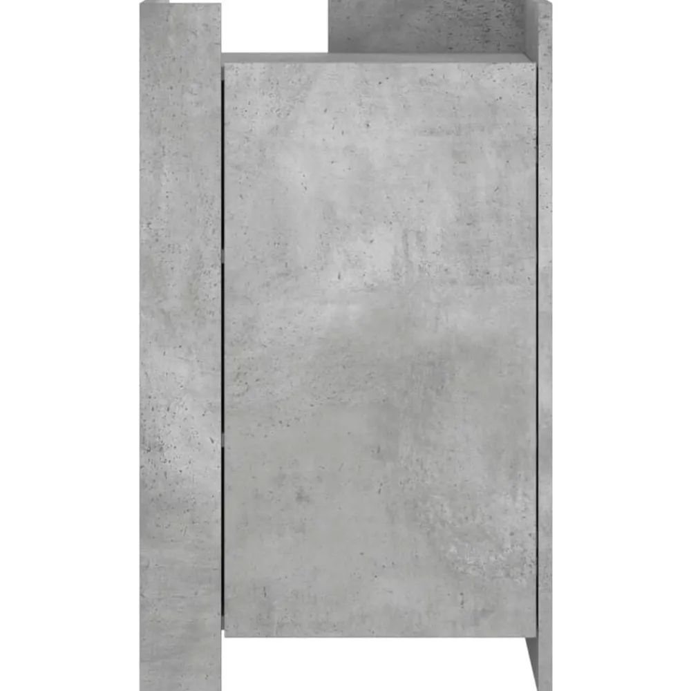 vidaXL Armarios Y Almacenamiento-Aparador de madera de ingeniería gris hormigón 45x35x75 cm