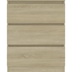 vidaXL Aparador de madera contrachapada color 60x35x76 cm Roble Sonoma Best