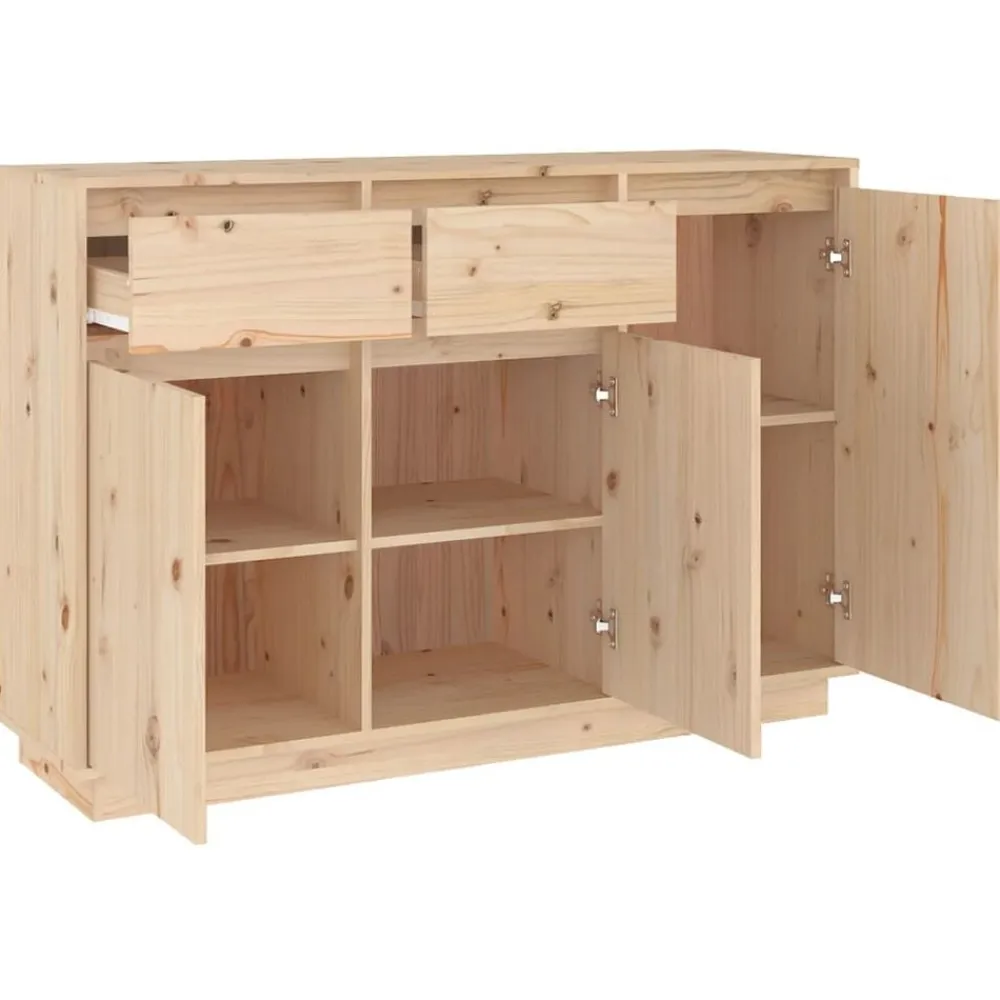 vidaXL Aparador de madera maciza de pino 110x34x75 cm Natural Discount