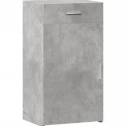 vidaXL Aparador de madera de ingeniería gris hormigón 50x42,5x93 cm Gris hormigón Outlet
