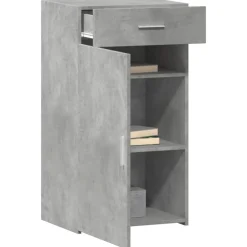 vidaXL Aparador de madera de ingeniería gris hormigón 50x42,5x93 cm Gris hormig&oacute;n Outlet