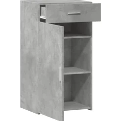 vidaXL Aparador de madera de ingeniería gris hormigón 50x42,5x93 cm Gris hormig&oacute;n Outlet