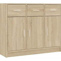 vidaXL Armarios Y Almacenamiento-Aparador de madera de ingeniería color 91x28x75 cm