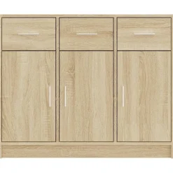 vidaXL Armarios Y Almacenamiento-Aparador de madera de ingeniería color 91x28x75 cm