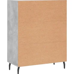 vidaXL Armarios Y Almacenamiento-Aparador de madera de ingeniería gris hormigón 69,5x34x90 cm