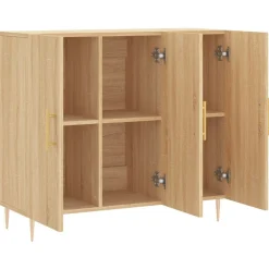 vidaXL Armarios Y Almacenamiento-Aparador de madera de ingeniería 90x34x80 cm