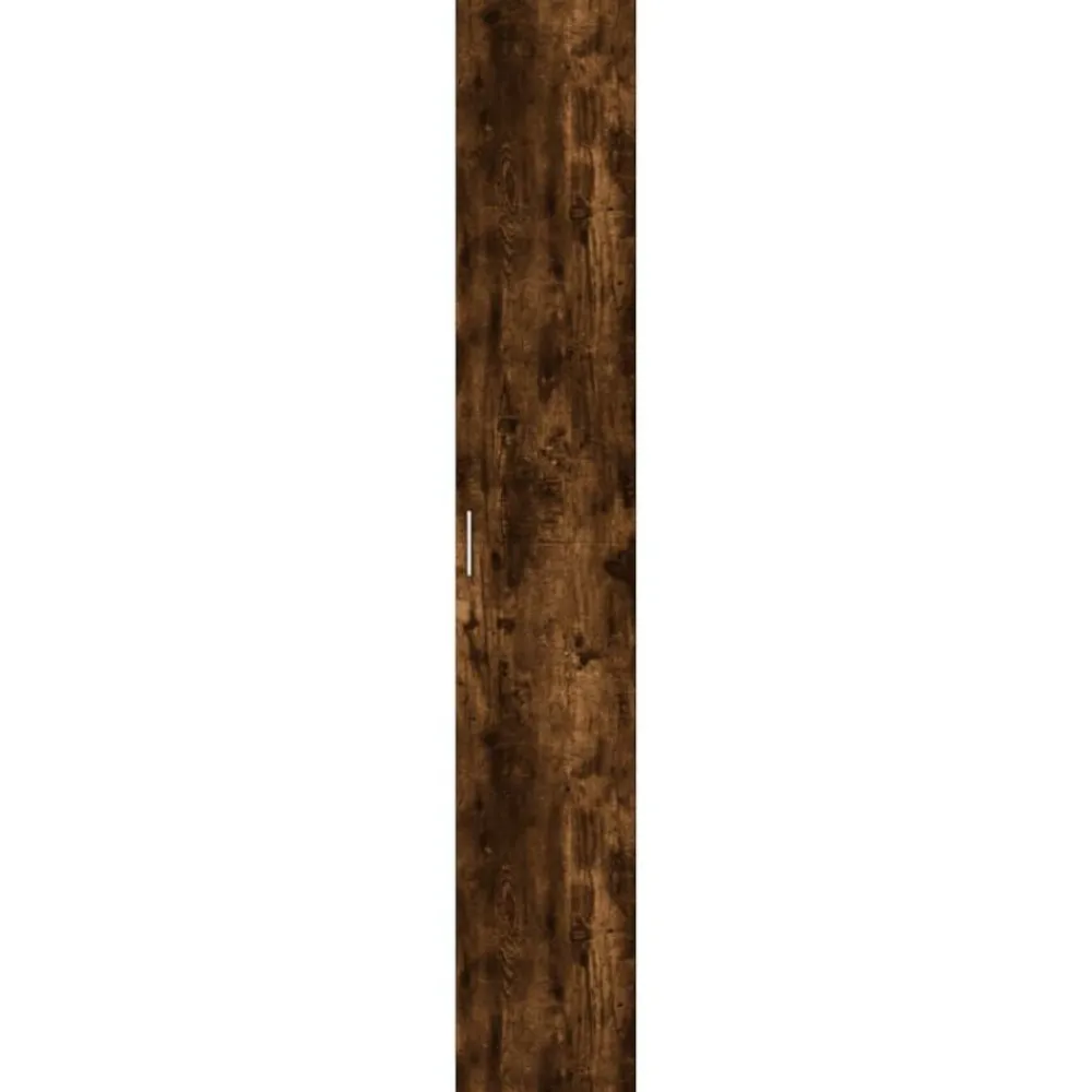 vidaXL Aparador de madera de ingeniería 30x42,5x185 cm Roble ahumado Discount