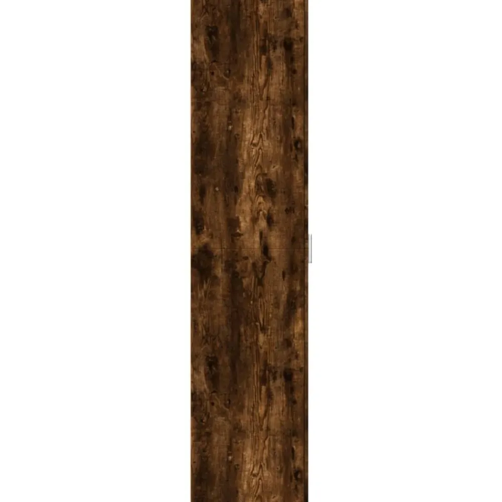 vidaXL Aparador de madera de ingeniería 30x42,5x185 cm Roble ahumado Discount